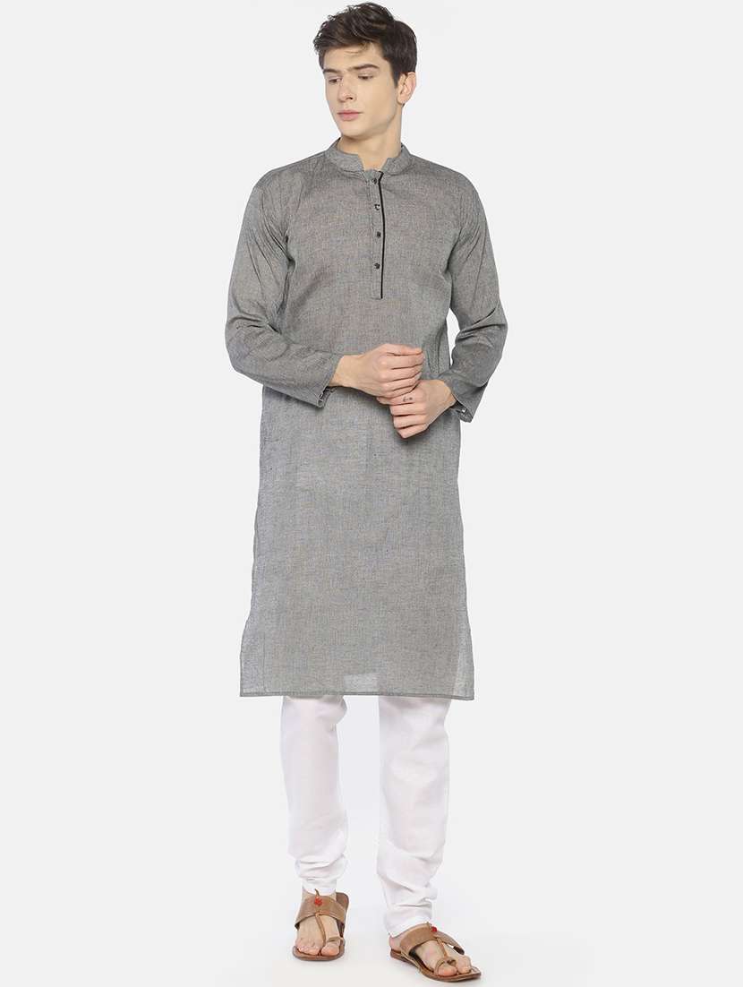 grey melange long kurta