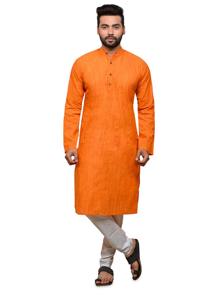 orange melange long kurta