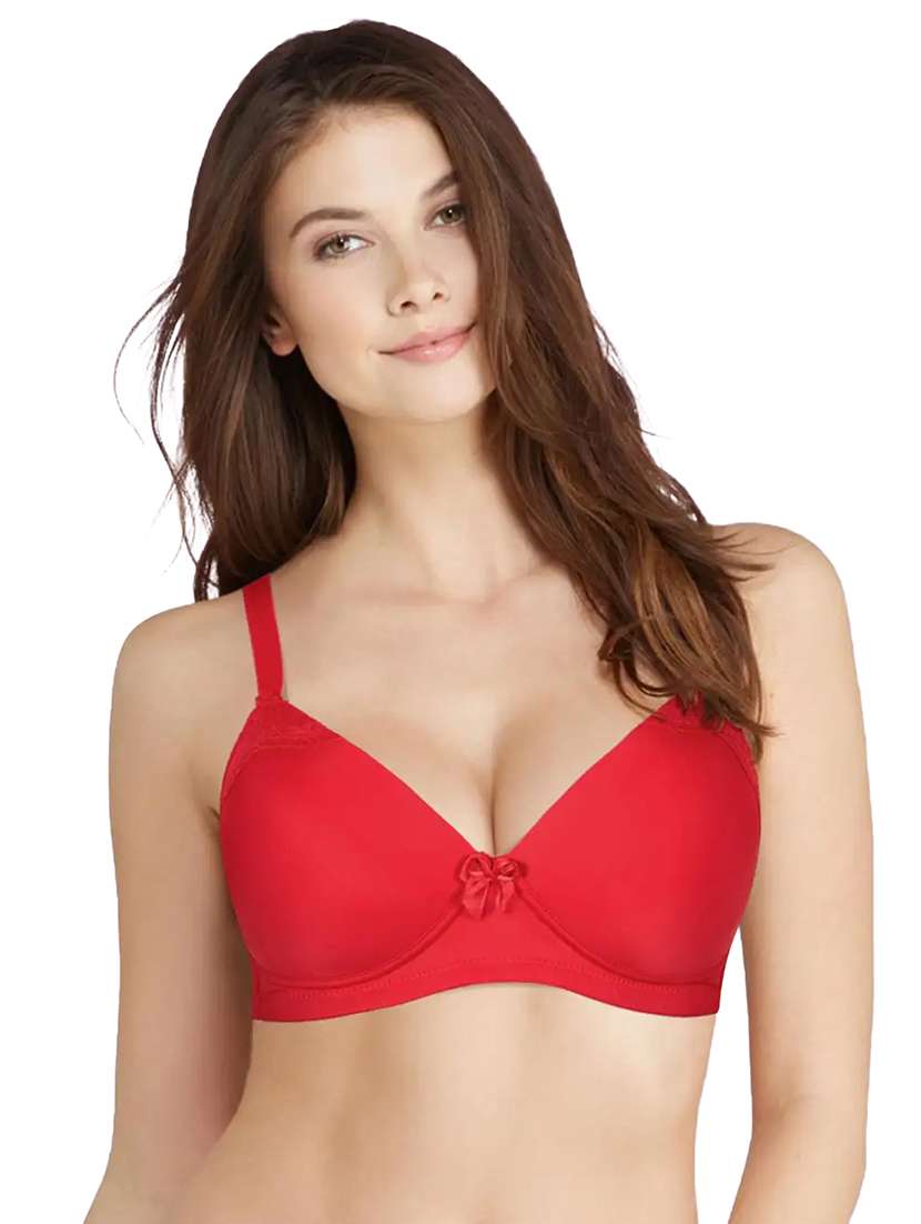 red solid t-shirt bra