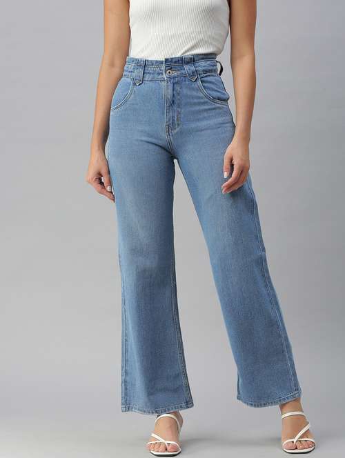 high rise stone washed jeans - 18410293 -  Standard Image - 0