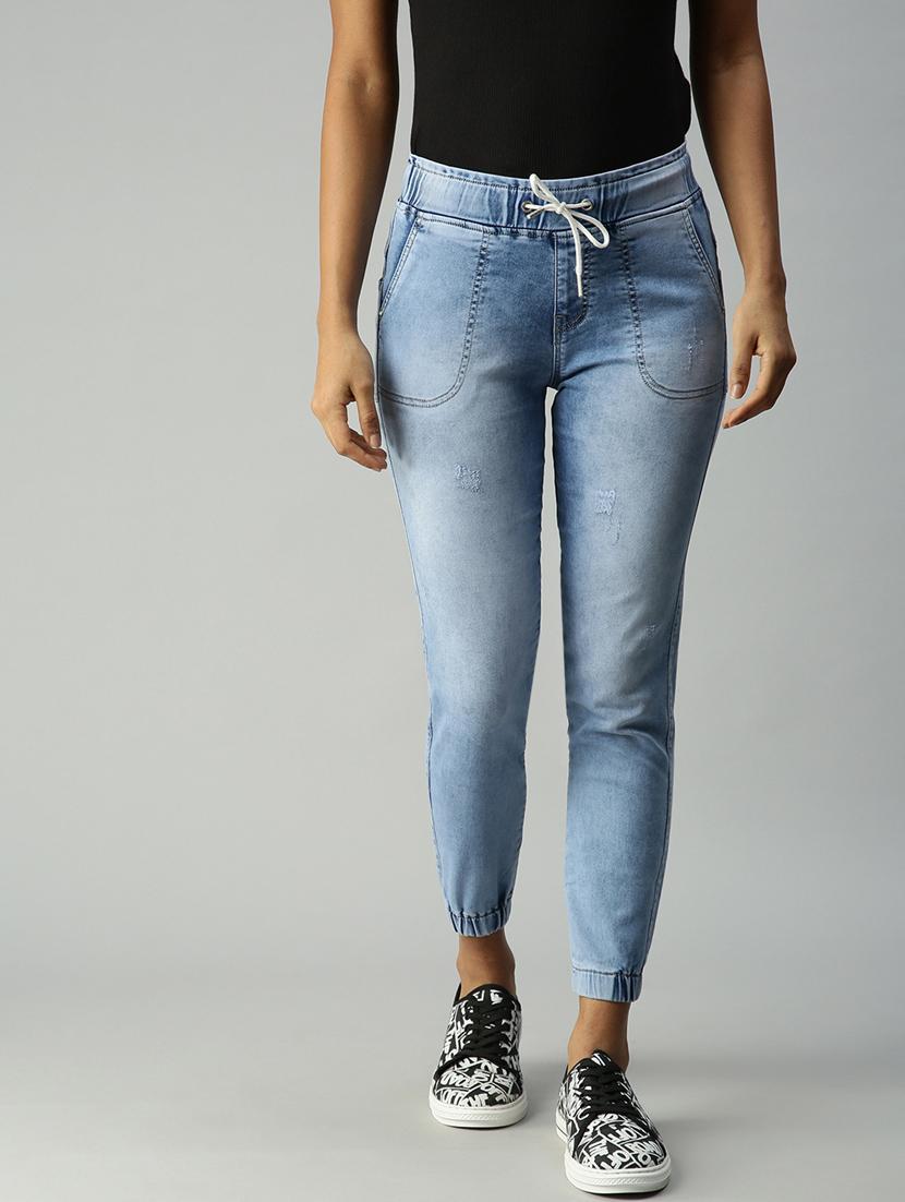 women's plain jogger fit jeans - 18410299 - Zoom Image - 0