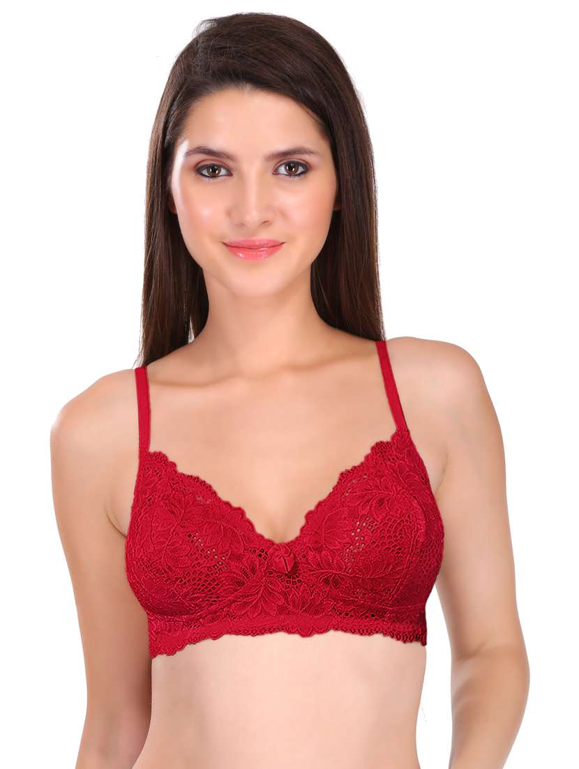 maroon floral t-shirt bra