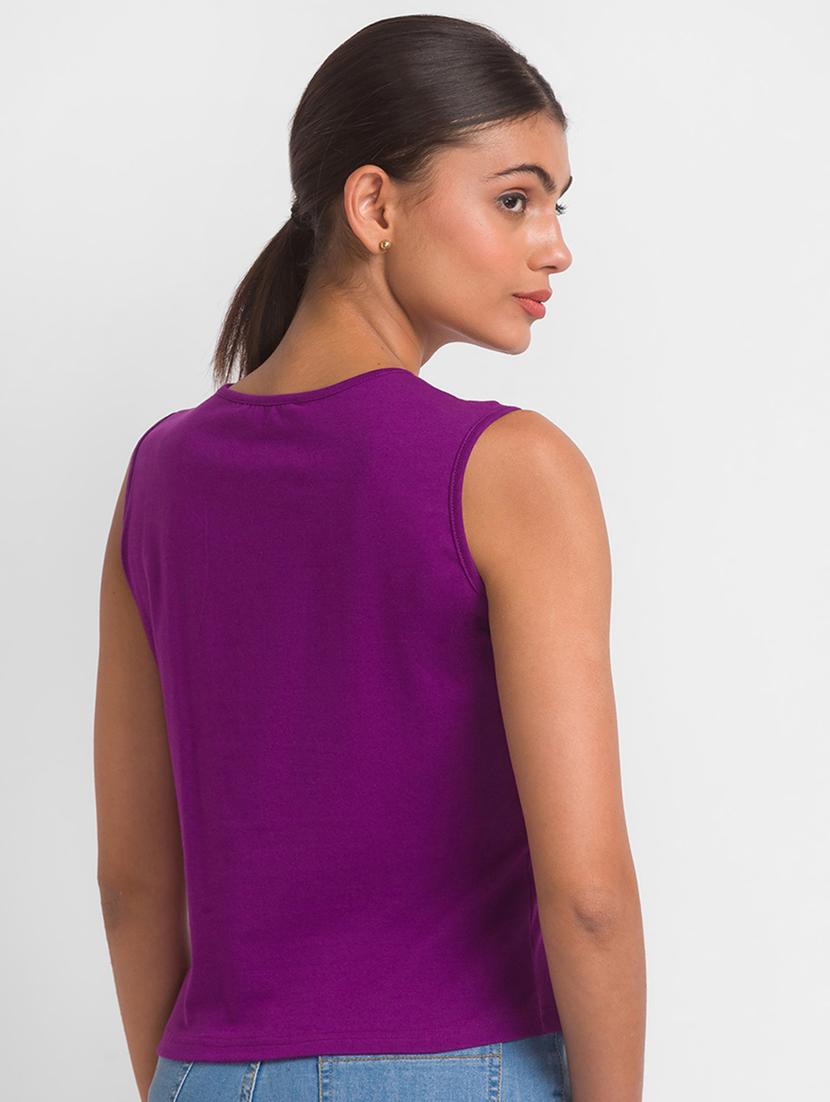 women's straight round neck top - 18411415 - Standard Image - 2