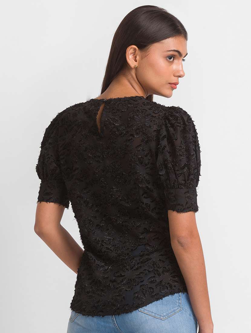 women's straight round neck top - 18411420 -  Standard Image - 2