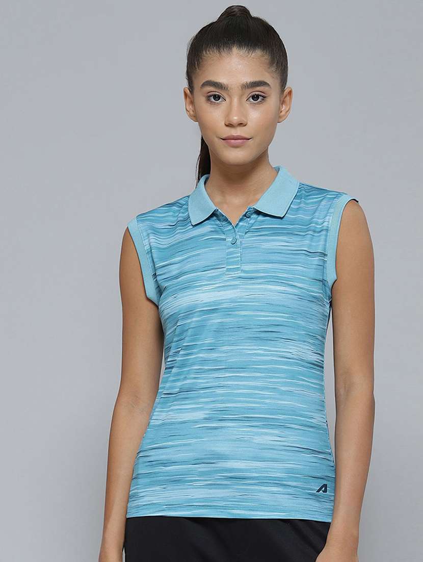 blue striped regular tee