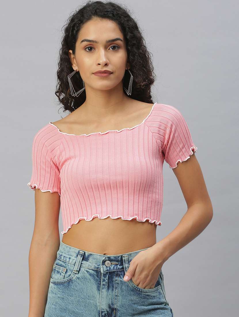 women's crop off shoulder top
