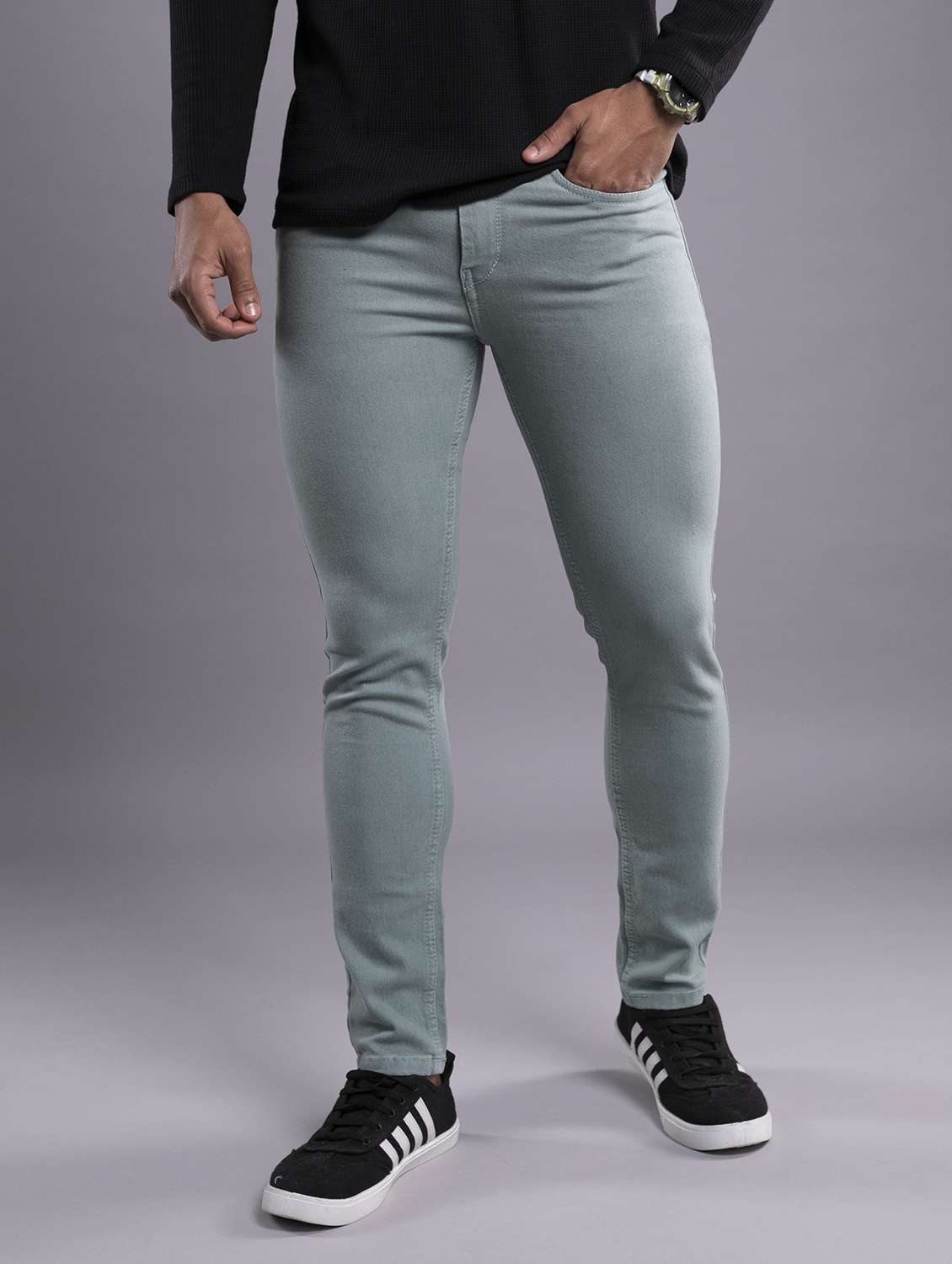 mens slim fit plain jeans