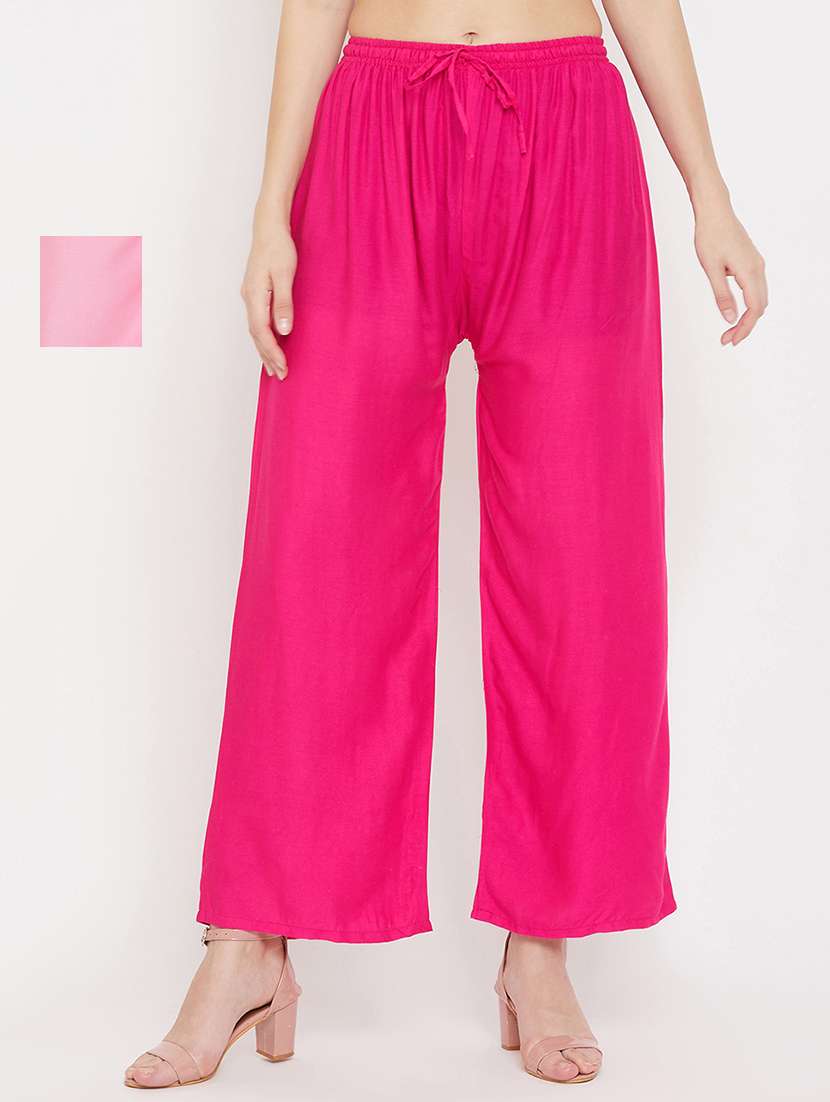 set of 2 pcs solid palazzo