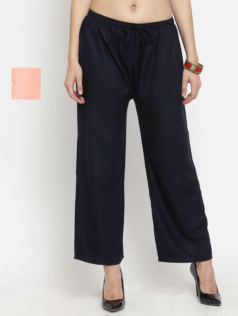 set of 2 pcs solid palazzo