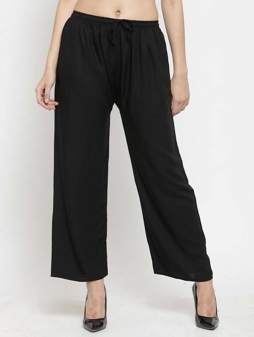 set of 3 pcs solid palazzo - 18412005 -  Standard Image - 2