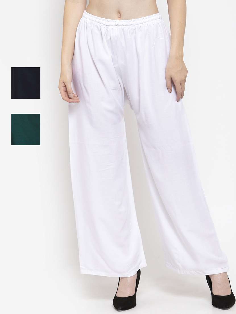 set of 3 pcs solid palazzo