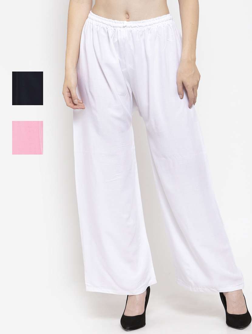 set of 3 pcs solid palazzo