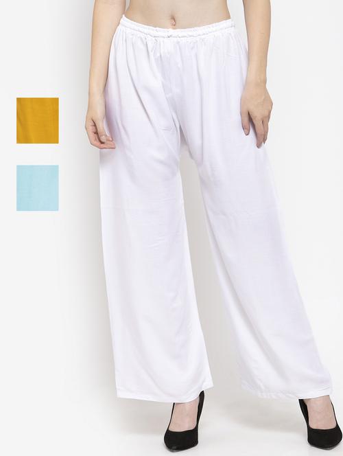 set of 3 pcs solid palazzo - 18412012 - Standard Image - 0