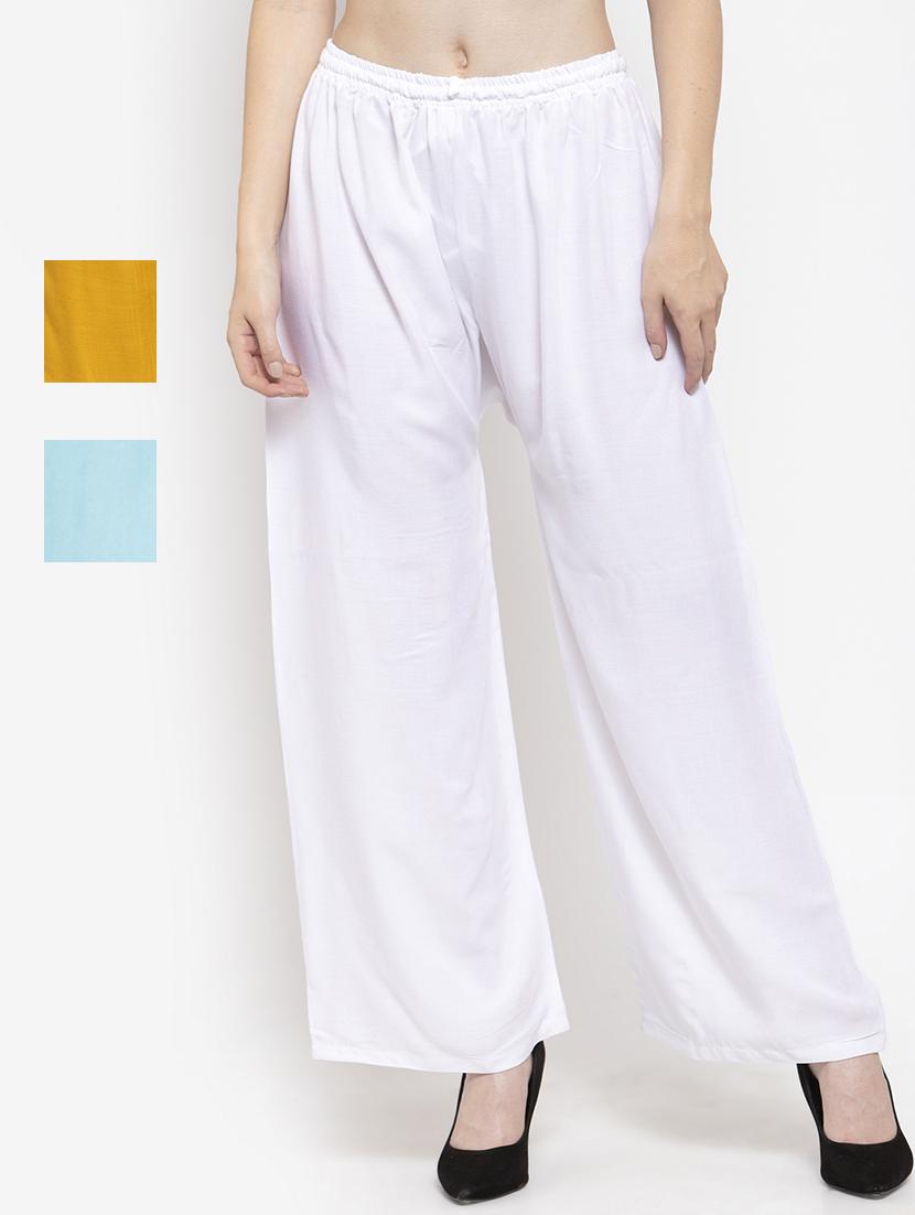 set of 3 pcs solid palazzo - 18412012 - Zoom Image - 0