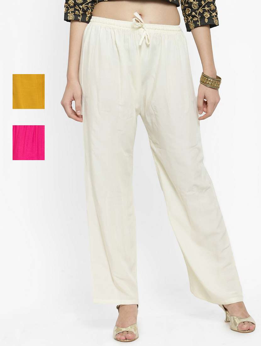 set of 3 pcs solid palazzo