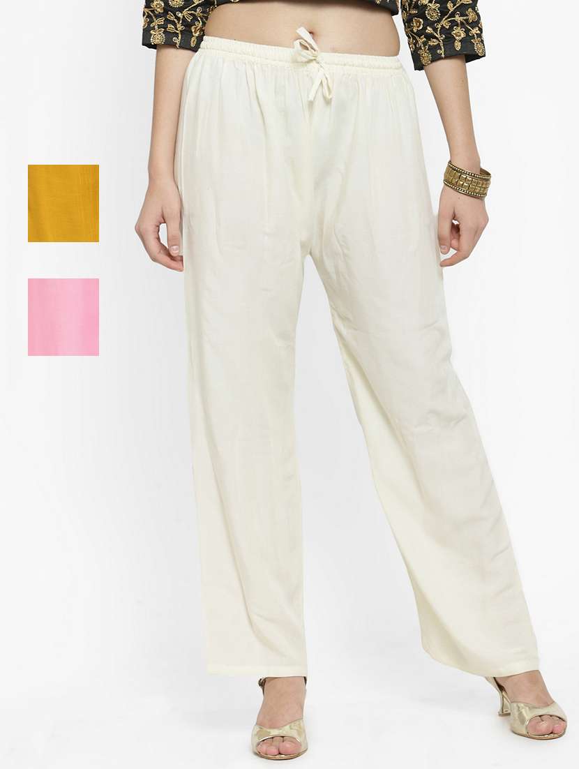 set of 3 pcs solid palazzo