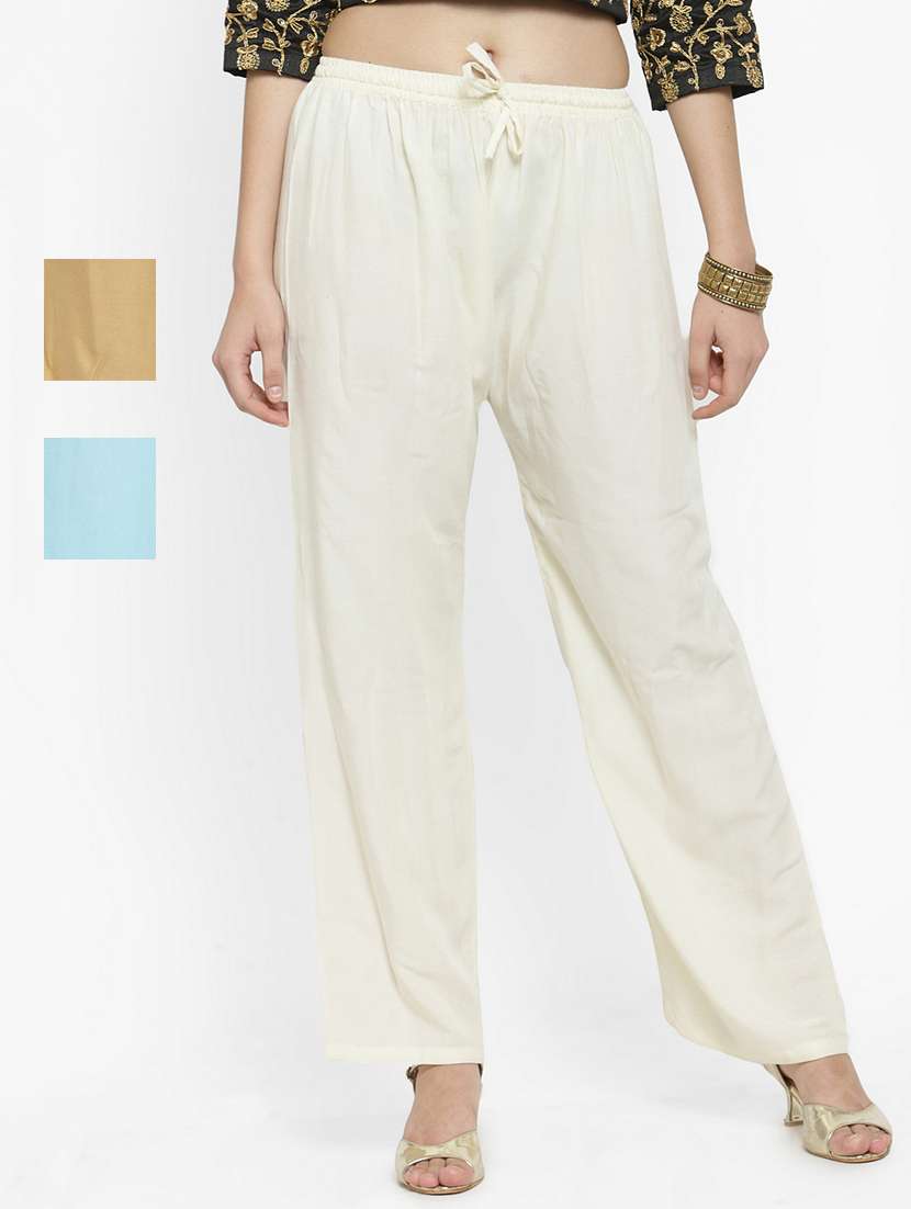 set of 3 pcs solid palazzo