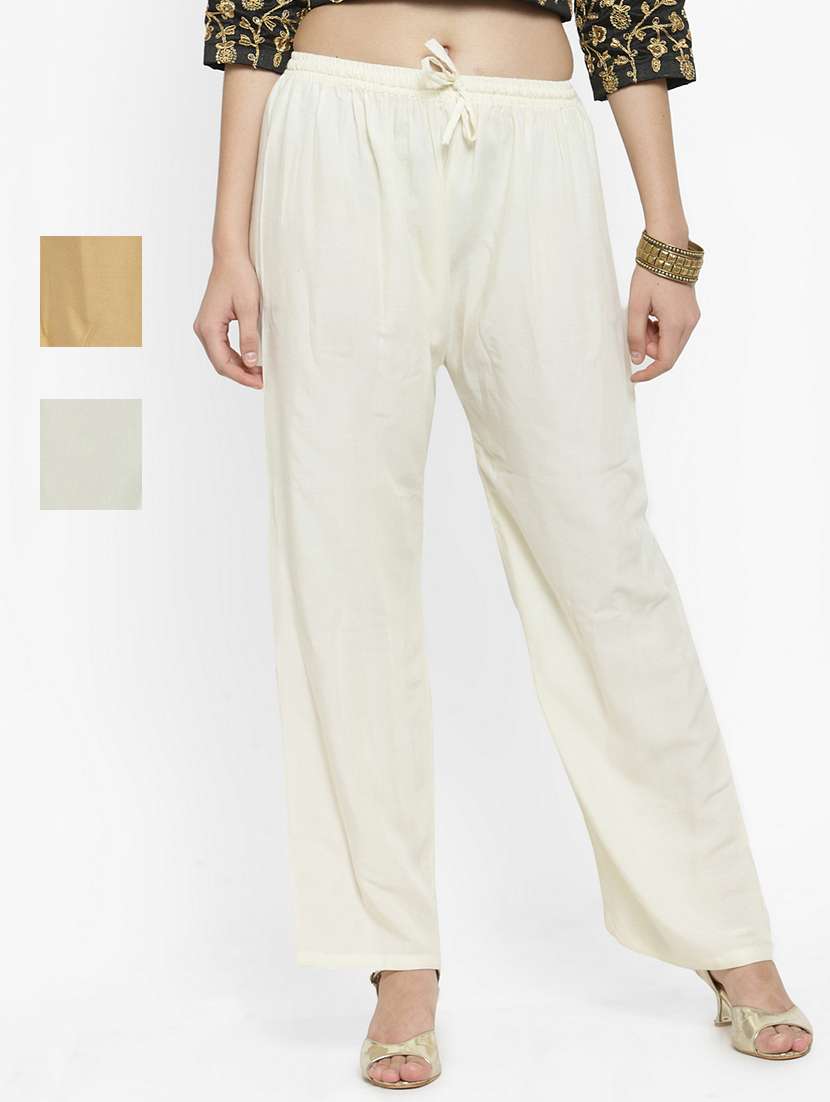 set of 3 pcs solid palazzo - 18412032 -  Zoom Image - 0