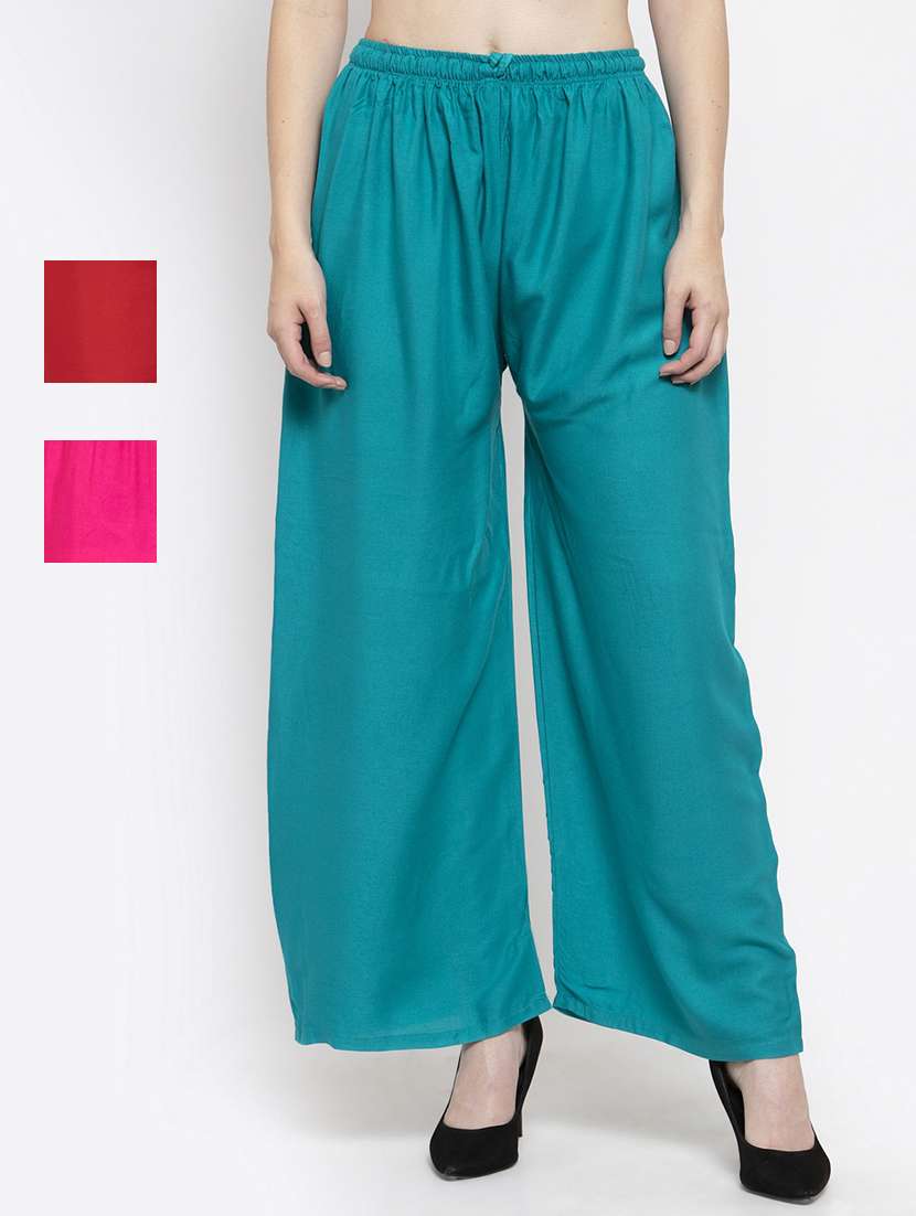 set of 3 pcs solid palazzo