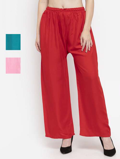 set of 3 pcs solid palazzo - 18412043 -  Standard Image - 0