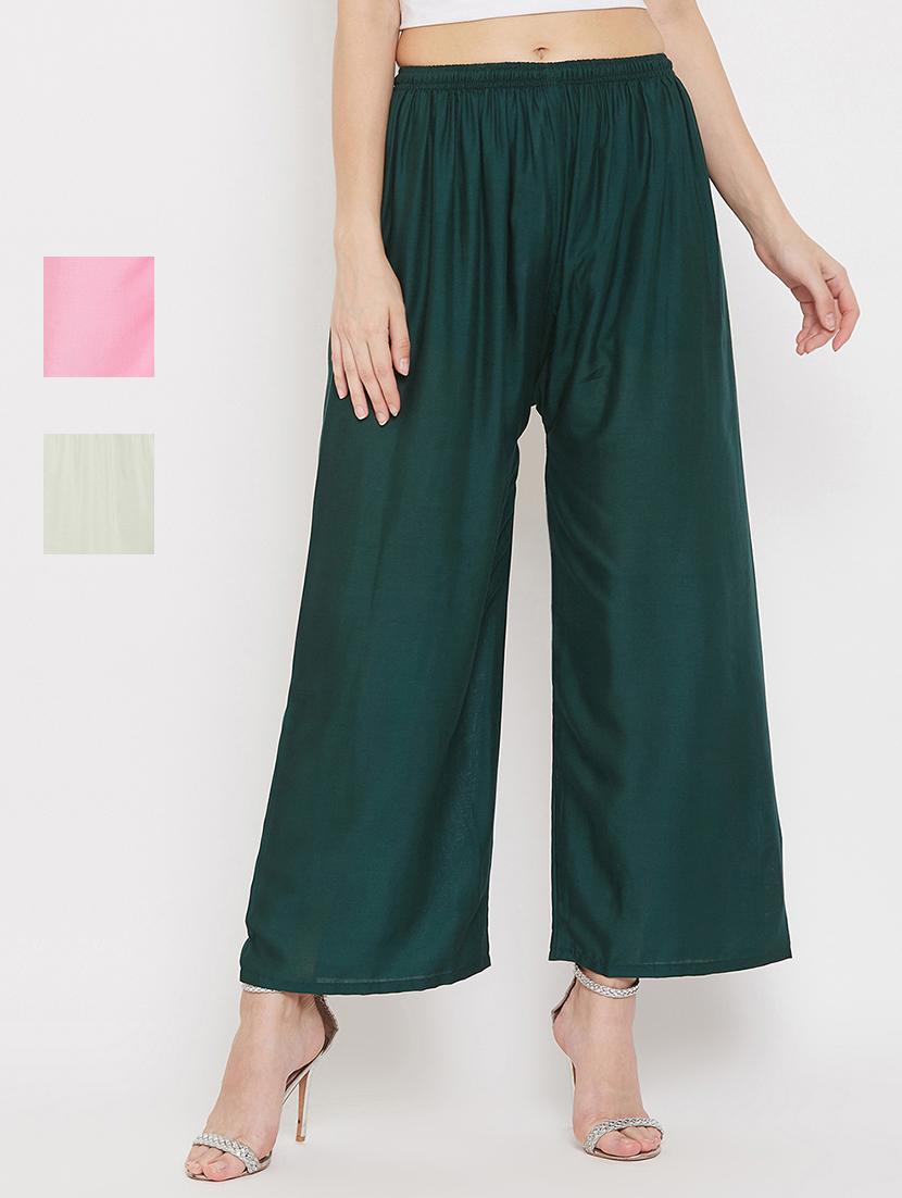 set of 3 pcs solid palazzo - 18412065 - Zoom Image - 0
