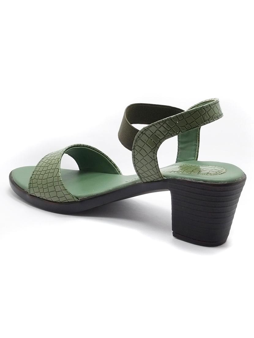 green synthetic back strap sandals - 18412169 - Standard Image - 2