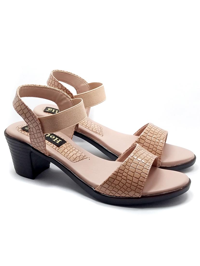 pink synthetic back strap sandals - 18412171 - Standard Image - 2