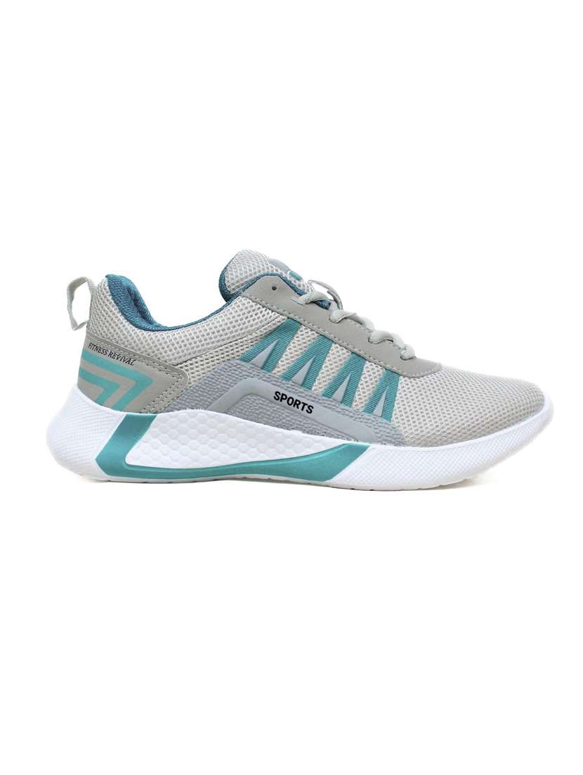 grey mesh laceup sports shoes - 18412539 -  Standard Image - 2
