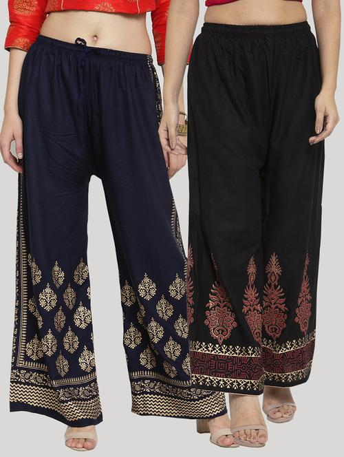 set of 2 pcs printed palazzo - 18412714 -  Standard Image - 0