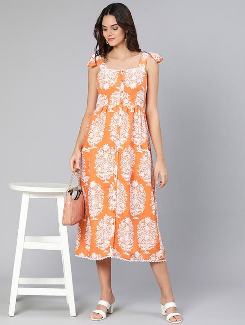 women's block print dress - 18412928 - Standard Image - 0