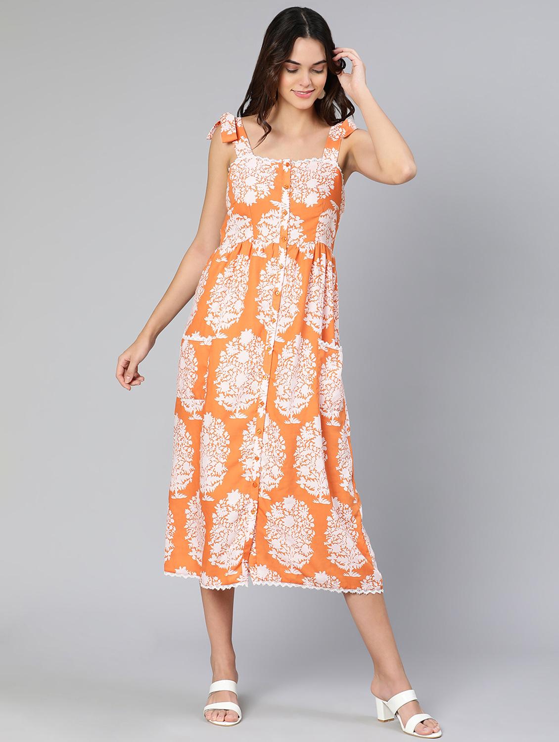 women's block print dress - 18412928 - Standard Image - 2