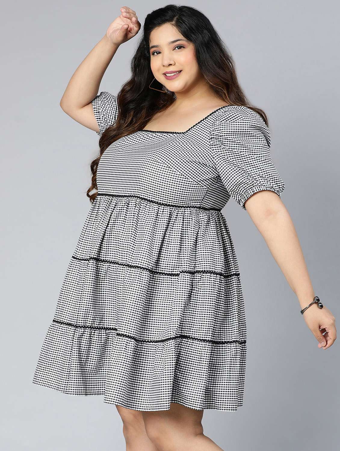 black printed a-line dress - 18412940 -  Standard Image - 2