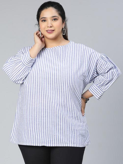women's straight round neck top - 18412945 - Standard Image - 0