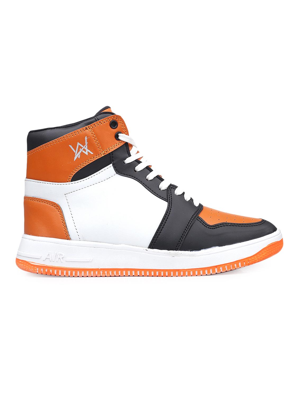 orange pu lace up sneakers - 18413056 - Standard Image - 2