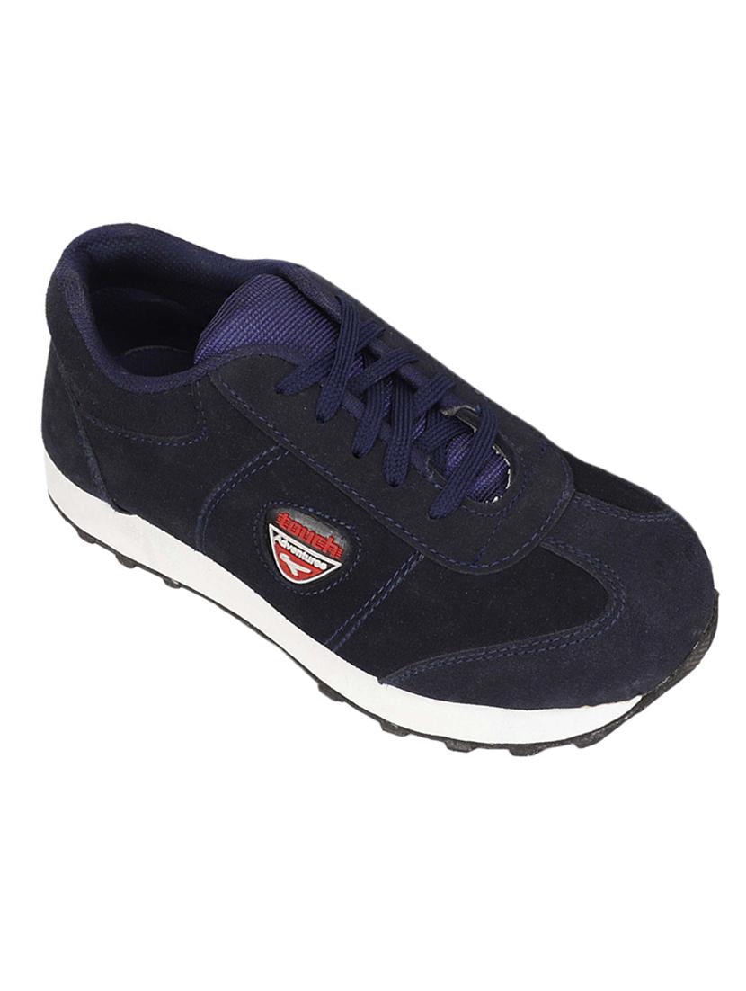 blue pu lace up sneakers - 18413077 -  Zoom Image - 0
