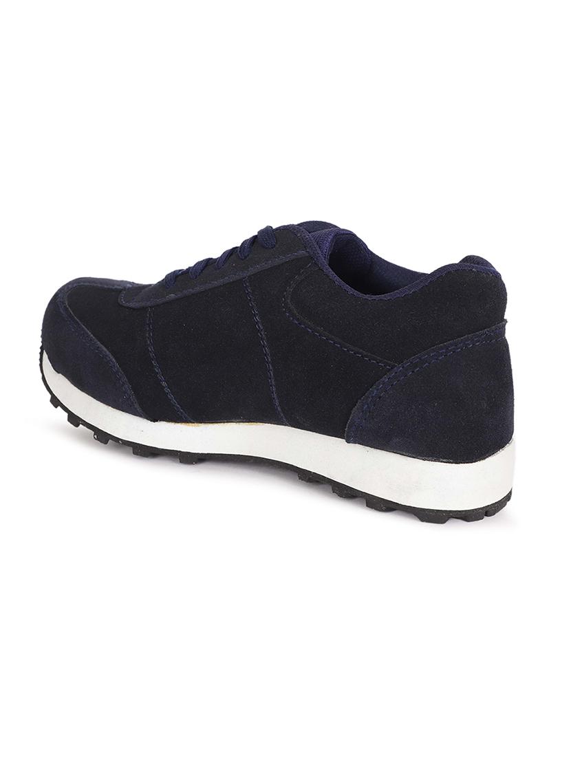 blue pu lace up sneakers - 18413077 - Standard Image - 2