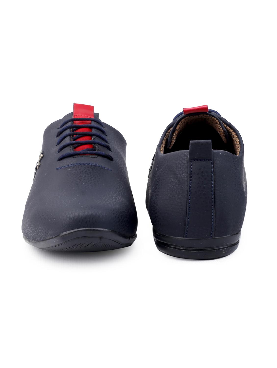 blue pu lace up sneakers - 18413085 - Standard Image - 2