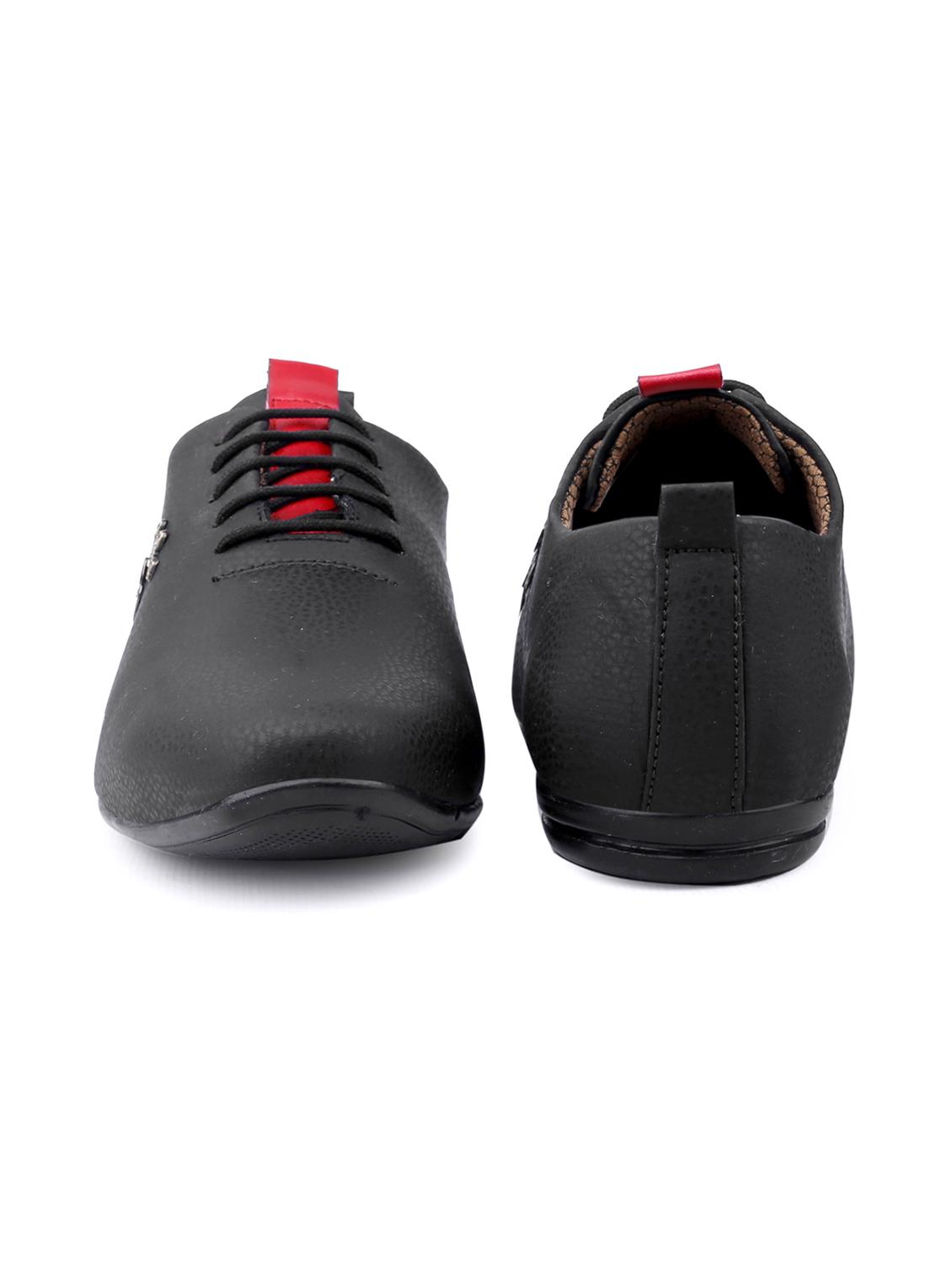 black pu lace up sneakers - 18413086 - Standard Image - 2