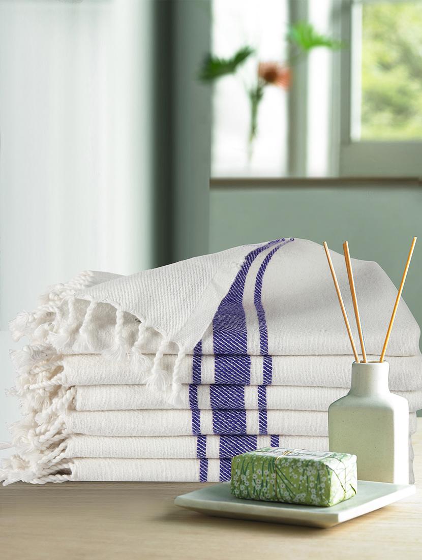 klotthe set of 6 pure cotton maroon hand towels