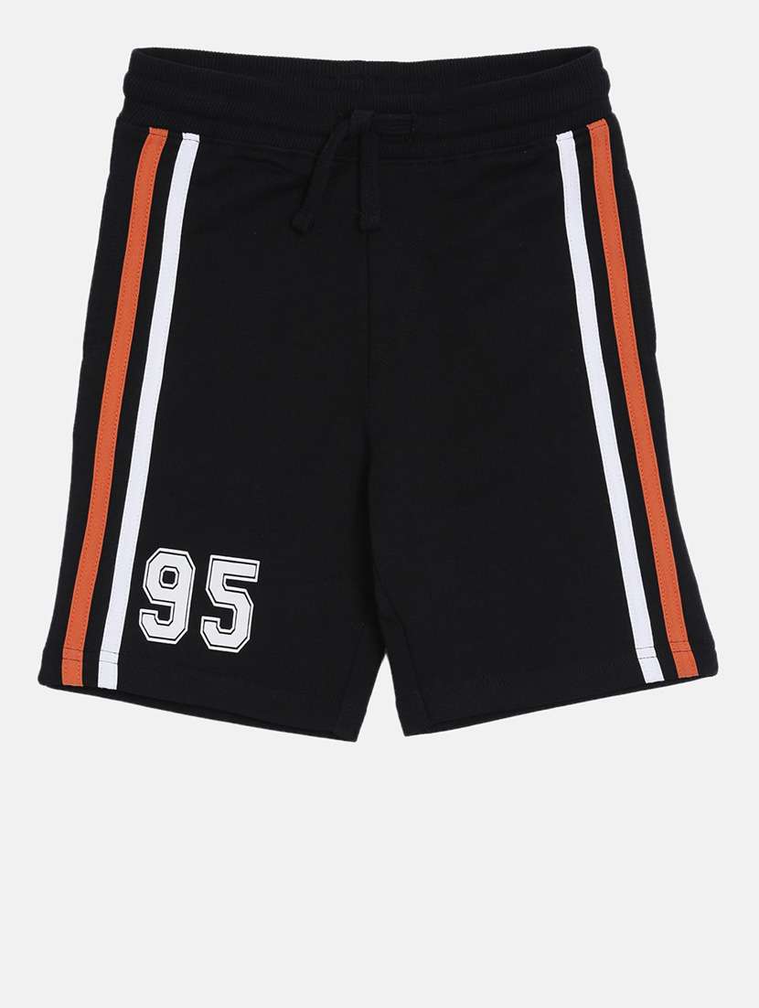 boys round neck typographic printed shorts set  - 18414140 -  Standard Image - 2