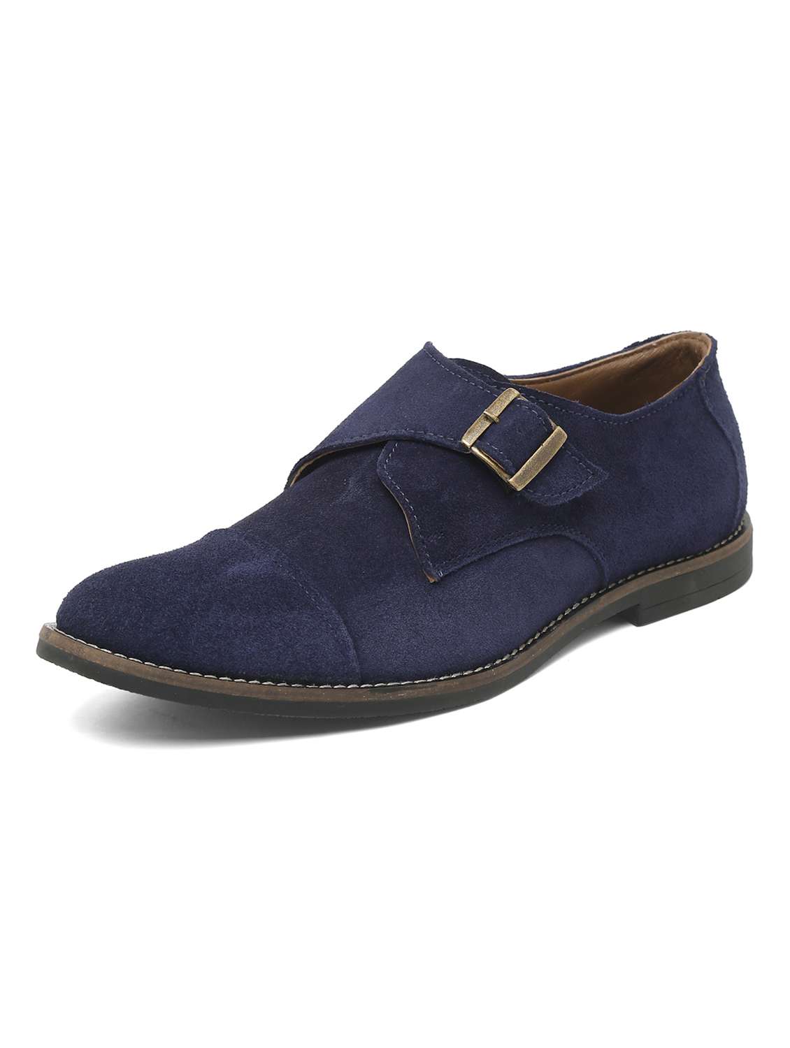 blue suede slip on loafers