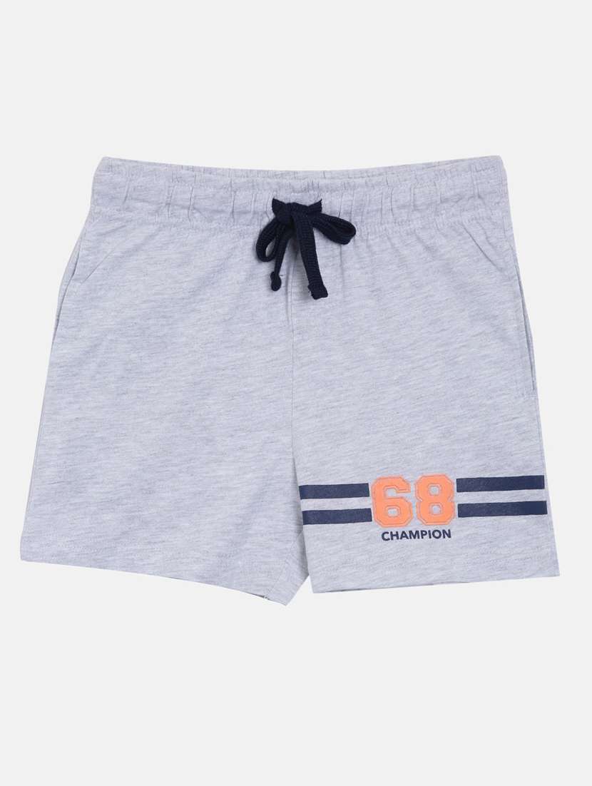 drawstring waist printed shorts