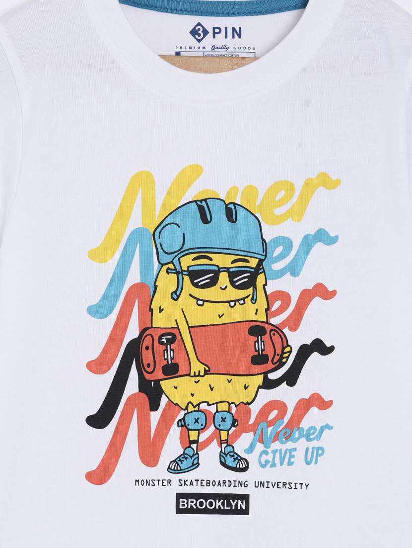 round neck printed t-shirt - 18414360 -  Standard Image - 2