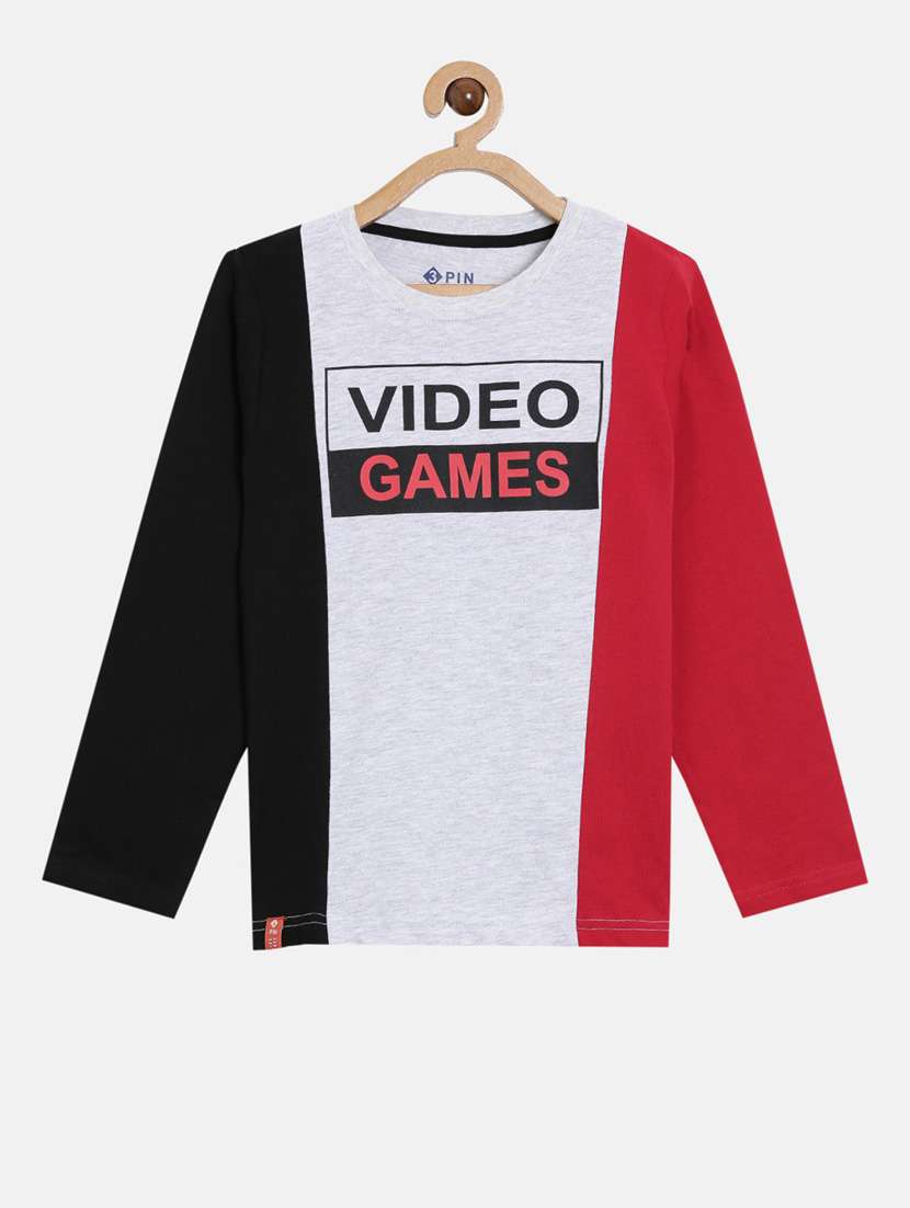 multi colored color block t-shirt