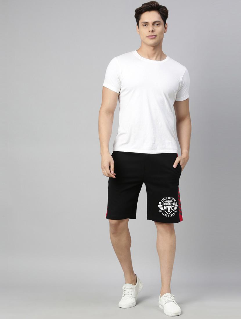 black printed short - 18414464 - Standard Image - 2
