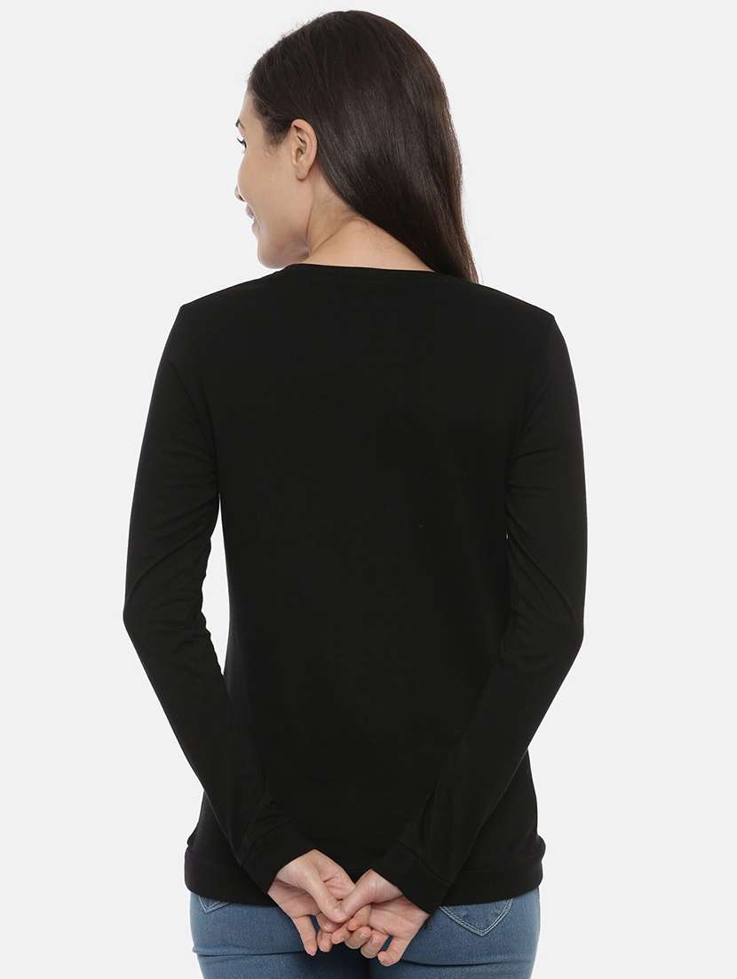 women's chest print round neck t-shirt - 18414612 -  Standard Image - 2