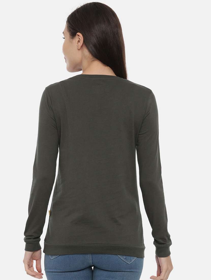 women's front print round neck t-shirt - 18414613 -  Standard Image - 2