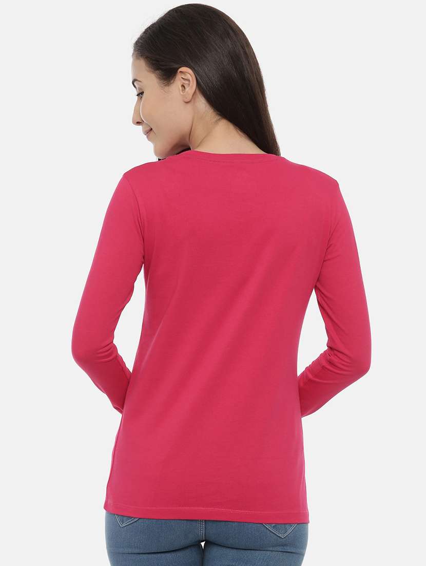 women's front print round neck t-shirt - 18414617 -  Standard Image - 2