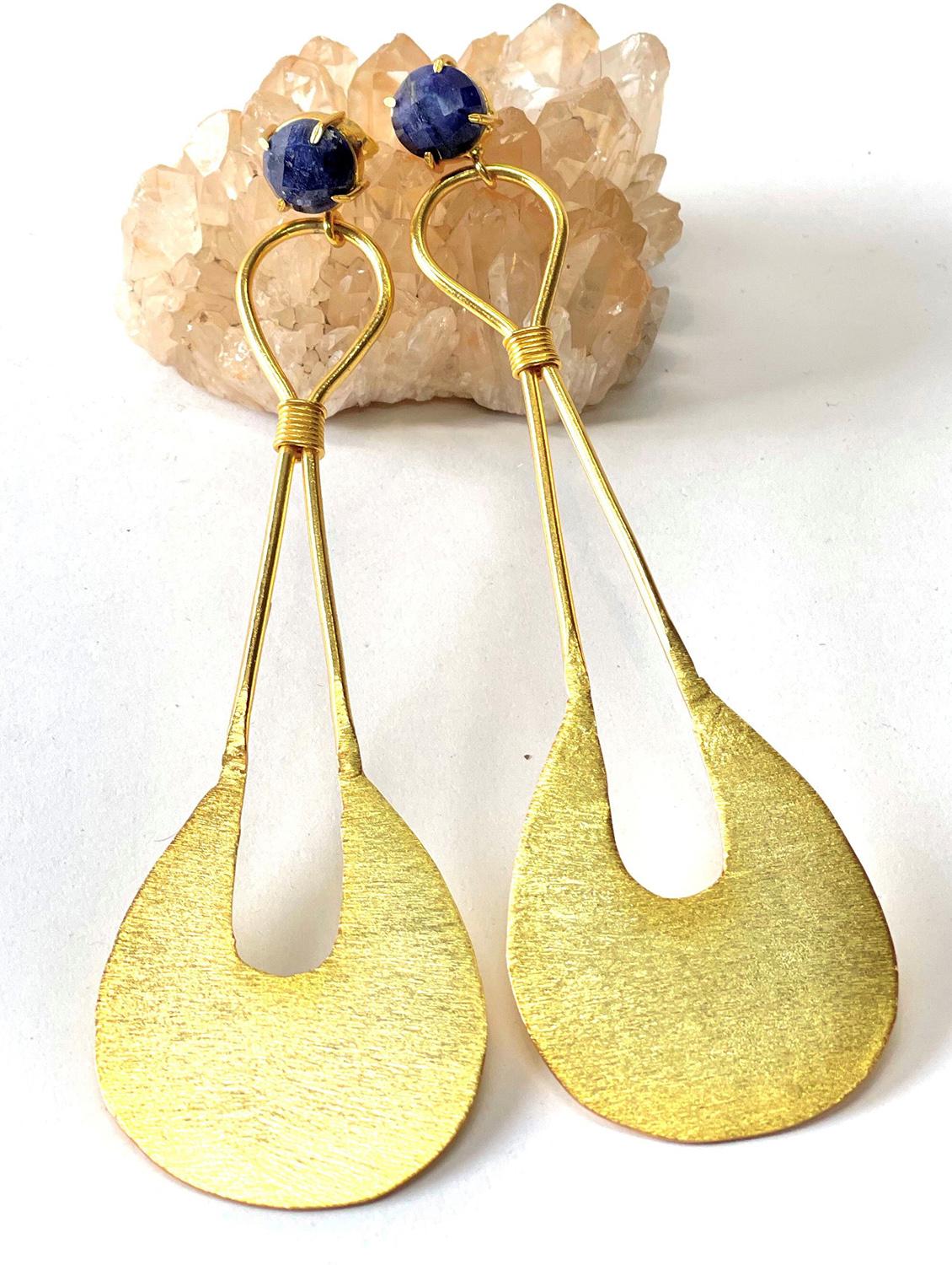 multi colored brass studs earring - 18414950 -  Zoom Image - 0