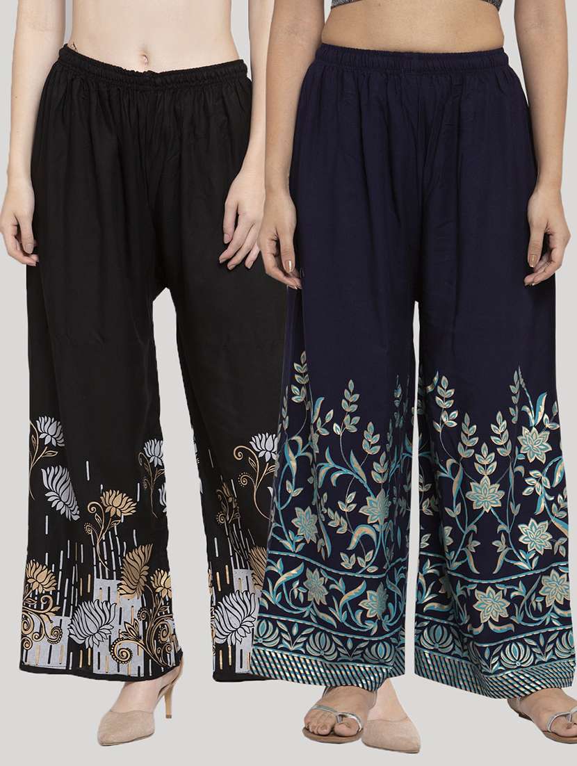 pack of 2 printed palazzo